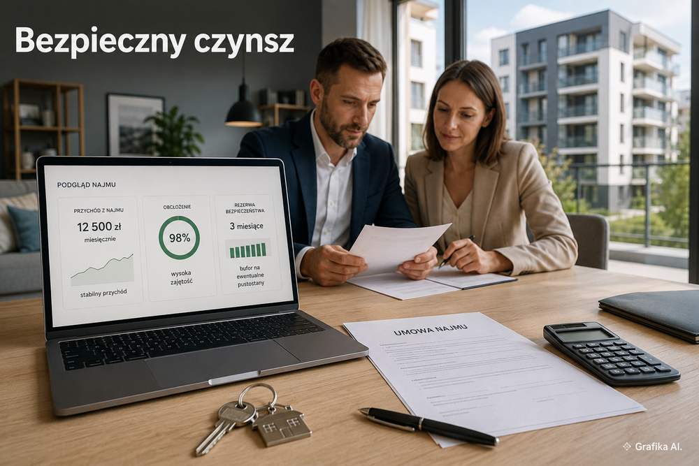 Czym jest zasada bezpiecznego czynszu w grupach inwestycyjnych i jak chroni przed pustostanem?