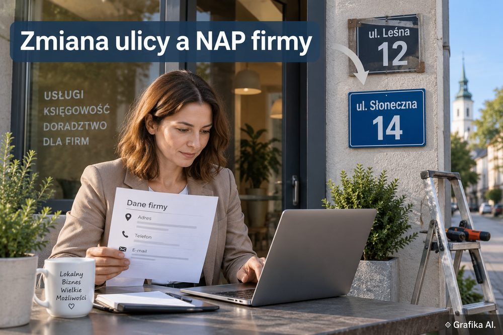 Zmiana nazwy ulicy a dane adresowe NAP firmy